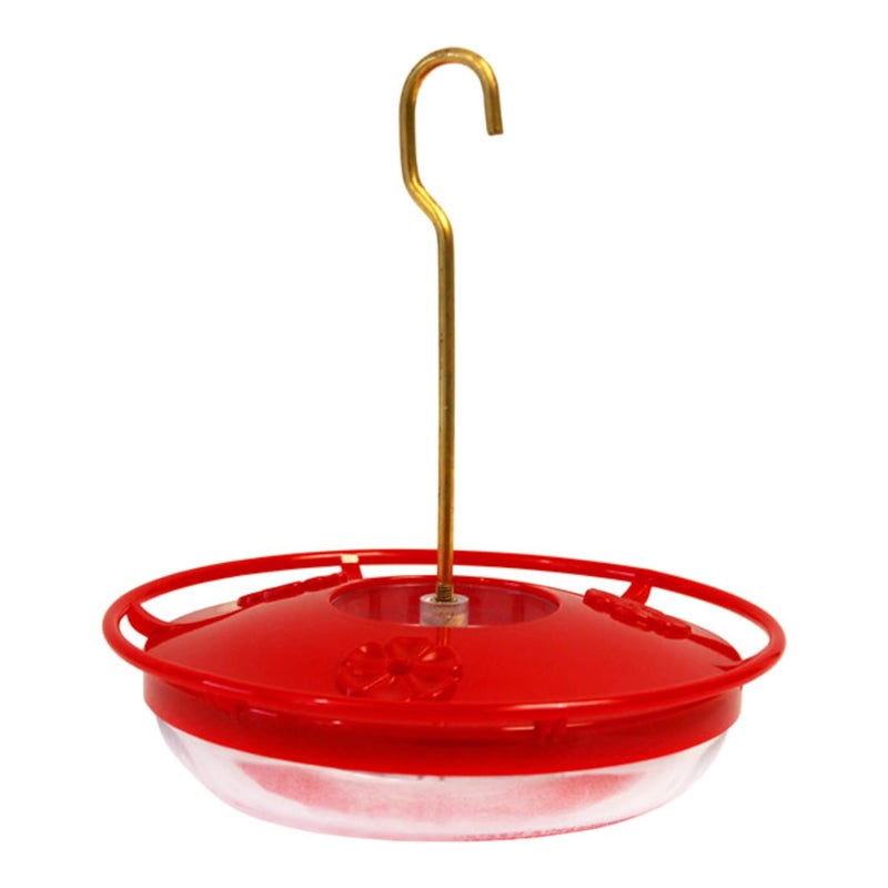 Aspects 430 Hummzinger Highview Mini Hummingbird Feeder, Red/Clear, 8 oz - Image 1